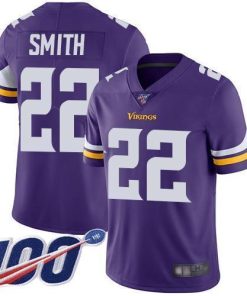 Nike Vikings #22 Harrison Smith Purple Team Color Men's Stitched NFL 100th Season Vapor Limited Jersey