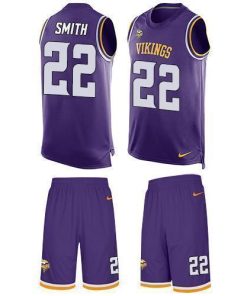 Nike Vikings #22 Harrison Smith Purple Team Color Men's Stitched NFL Limited Tank Top Suit Jersey