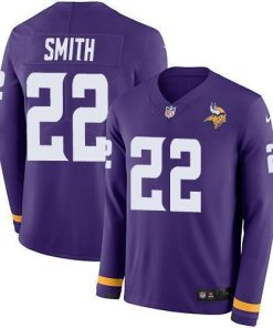 Nike Vikings #22 Harrison Smith Purple Team Color Men's Stitched NFL Limited Therma Long Sleeve Jersey