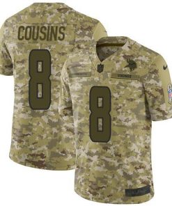 Nike Vikings #8 Kirk Cousins Camo Men's Stitched NFL Limited 2018 Salute To Service Jersey