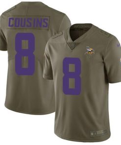 Nike Vikings #8 Kirk Cousins Olive Men's Stitched NFL Limited 2017 Salute To Service Jersey