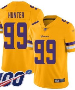 Nike Vikings #99 Danielle Hunter Gold Men's Stitched NFL Limited Inverted Legend 100th Season Jersey