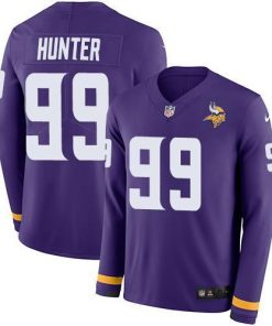 Nike Vikings #99 Danielle Hunter Purple Team Color Men's Stitched NFL Limited Therma Long Sleeve Jersey