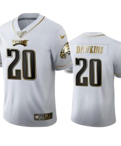 Philadelphia Eagles #20 Brian Dawkins Men's Nike White Golden Edition Vapor Limited NFL 100 Jersey