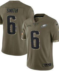 Philadelphia Eagles #6 Devonta Smith Nike Men's 2022 Salute To Service Limited Jersey - Olive