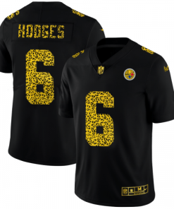 Pittsburgh Pittsburgh Steelers #6 Devlin Hodges Men's Nike Leopard Print Fashion Vapor Limited NFL Jersey Black Men's