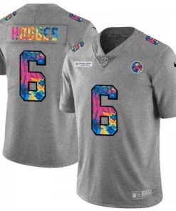Pittsburgh Pittsburgh Steelers #6 Devlin Hodges Men's Nike Multi-Color 2020 NFL Crucial Catch NFL Jersey Greyheather Men's