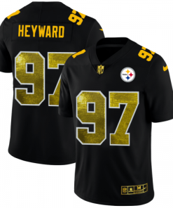 Pittsburgh Pittsburgh Steelers #97 Cameron Heyward Men's Black Nike Golden Sequin Vapor Limited NFL Jersey Men's