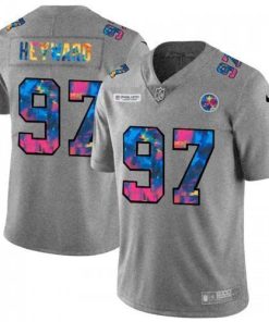 Pittsburgh Pittsburgh Steelers #97 Cameron Heyward Men's Nike Multi-Color 2020 NFL Crucial Catch NFL Jersey Greyheather Men's