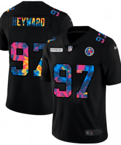 Pittsburgh Pittsburgh Steelers #97 Cameron Heyward Men's Nike Multi-Color Black 2020 NFL Crucial Catch Vapor Untouchable Limited Jersey Men's
