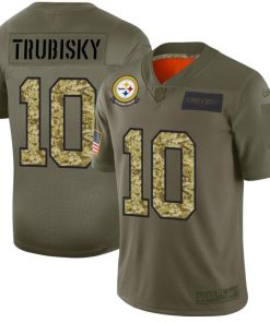 Pittsburgh Steelers #10 Mitchell Trubisky Men's Nike 2019 Olive Camo Salute To Service Limited NFL Jersey