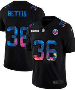 Pittsburgh Steelers #36 Jerome Bettis Men's Nike Multi-Color Black 2020 NFL Crucial Catch Vapor Untouchable Limited Jersey