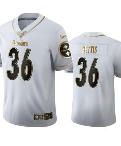 Pittsburgh Steelers #36 Jerome Bettis Men's Nike White Golden Edition Vapor Limited NFL 100 Jersey