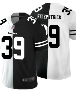Pittsburgh Steelers #39 Minkah Fitzpatrick Men's Black V White Peace Split Nike Vapor Untouchable Limited NFL Jersey