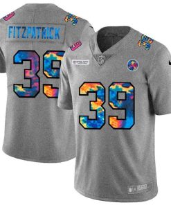 Pittsburgh Steelers #39 Minkah Fitzpatrick Men's Nike Multi-Color 2020 NFL Crucial Catch NFL Jersey Greyheather