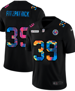 Pittsburgh Steelers #39 Minkah Fitzpatrick Men's Nike Multi-Color Black 2020 NFL Crucial Catch Vapor Untouchable Limited Jersey