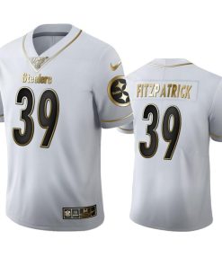 Pittsburgh Steelers #39 Minkah Fitzpatrick Men's Nike White Golden Edition Vapor Limited NFL 100 Jersey