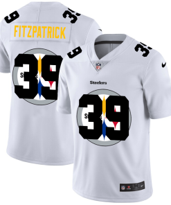 Pittsburgh Steelers #39 Minkah Fitzpatrick White Men's Nike Team Logo Dual Overlap Limited NFL Jersey