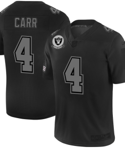 Raiders #4 Derek Carr Men's Nike Black 2019 Salute To Service Limited Stitched NFL Jersey