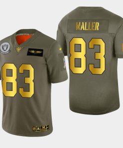 Raiders #83 Darren Waller Men's Nike Olive Gold 2019 Salute To Service Limited NFL 100 Jersey