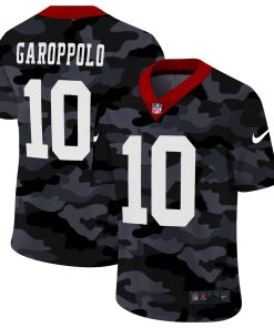 San Francisco 49ers #10 Jimmy Garoppolo Men's Nike 2020 Black CAMO Vapor Untouchable Limited Stitched NFL Jersey