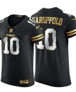 San Francisco 49ers #10 Jimmy Garoppolo Men's Nike Black Edition Vapor Untouchable Elite NFL Jersey