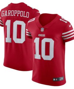 San Francisco 49ers #10 Jimmy Garoppolo Scarlet Nike Men's 2022-23 Authentic Stitched NFL Vapor Untouchable Elite Jersey