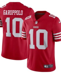 San Francisco 49ers #10 Jimmy Garoppolo Scarlet Nike Men's 2022-23 Limited Stitched NFL Vapor Untouchable Jersey
