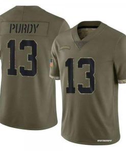 San Francisco 49ers #13 Brock Purdy Nike Men's 2022 Salute To Service Limited Jersey - Olive