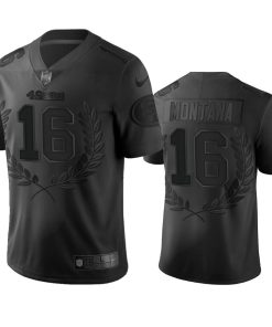 San Francisco 49ers #16 Joe Montana Men's Nike Black NFL MVP Limited Edition Jersey