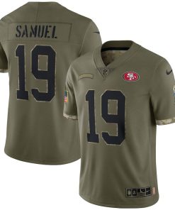 San Francisco 49ers #19 Deebo Samuel Nike Men's 2022 Salute To Service Limited Jersey - Olive
