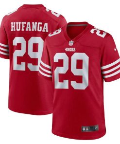 San Francisco 49ers #29 Talanoa Hufanga Nike Men's 2022 Player Game Jersey - Scarlet