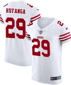 San Francisco 49ers #29 Talanoa Hufanga White Nike Men's 2022-23 Authentic Stitched NFL Vapor Untouchable Elite Jersey
