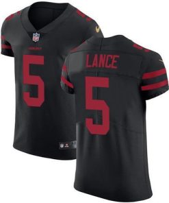 San Francisco 49ers #5 Trey Lance Black Alternate Men's Stitched NFL Vapor Untouchable Elite Jersey
