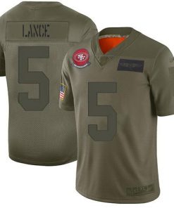 San Francisco 49ers #5 Trey Lance Camo Men's Stitched NFL Limited 2019 Salute To Service Jersey