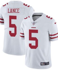 San Francisco 49ers #5 Trey Lance White Men's Stitched NFL Vapor Untouchable Limited Jersey
