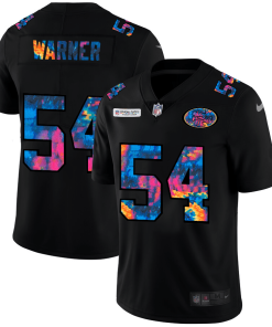 San Francisco 49ers #54 Fred Warner Men's Nike Multi-Color Black 2020 NFL Crucial Catch Vapor Untouchable Limited Jersey