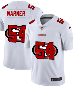 San Francisco 49ers #54 Fred Warner White Men's Nike Team Logo Dual Overlap Limited NFL Jersey
