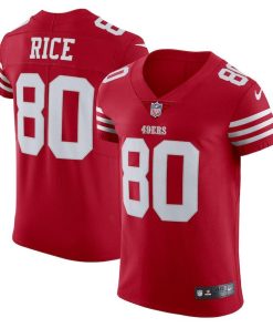 San Francisco 49ers #80 Jerry Rice Scarlet Nike Men's 2022-23 Authentic Stitched NFL Vapor Untouchable Elite Jersey