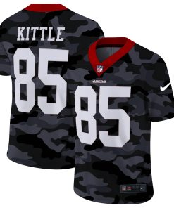 San Francisco 49ers #85 George Kittle Men's Nike 2020 Black CAMO Vapor Untouchable Limited Stitched NFL Jersey