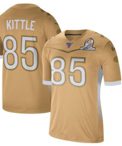 San Francisco 49ers #85 George Kittle Men's Nike 2020 NFC Pro Bowl Game Jersey Gold