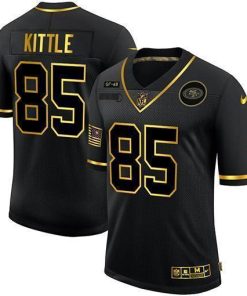 San Francisco 49ers #85 George Kittle Men's Nike 2020 Salute To Service Golden Limited NFL Jersey Black