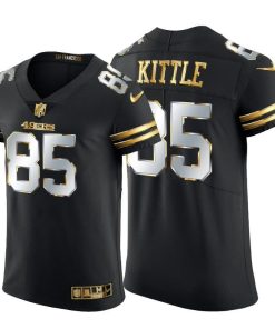 San Francisco 49ers #85 George Kittle Men's Nike Black Edition Vapor Untouchable Elite NFL Jersey