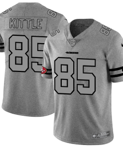 San Francisco 49ers #85 George Kittle Men's Nike Gray Gridiron II Vapor Untouchable Limited NFL Jersey