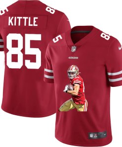 San Francisco 49ers #85 George Kittle Men's Nike Player Signature Moves Vapor Limited NFL Jersey Red