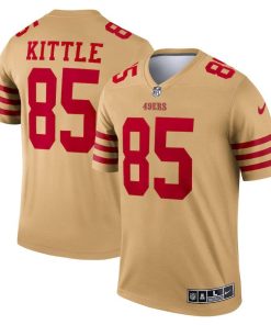 San Francisco 49ers #85 George Kittle Nike Men's Gold Inverted Legend Jersey