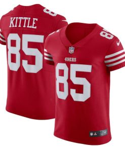 San Francisco 49ers #85 George Kittle Scarlet Nike Men's 2022-23 Authentic Stitched NFL Vapor Untouchable Elite Jersey