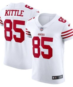 San Francisco 49ers #85 George Kittle White Nike Men's 2022-23 Authentic Stitched NFL Vapor Untouchable Elite Jersey