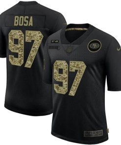 San Francisco 49ers #97 Nick Bosa Men's Nike 2020 Salute To Service Camo Limited NFL Jersey Black