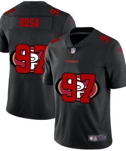 San Francisco 49ers #97 Nick Bosa Men's Nike Team Logo Dual Overlap Limited NFL Jersey Black